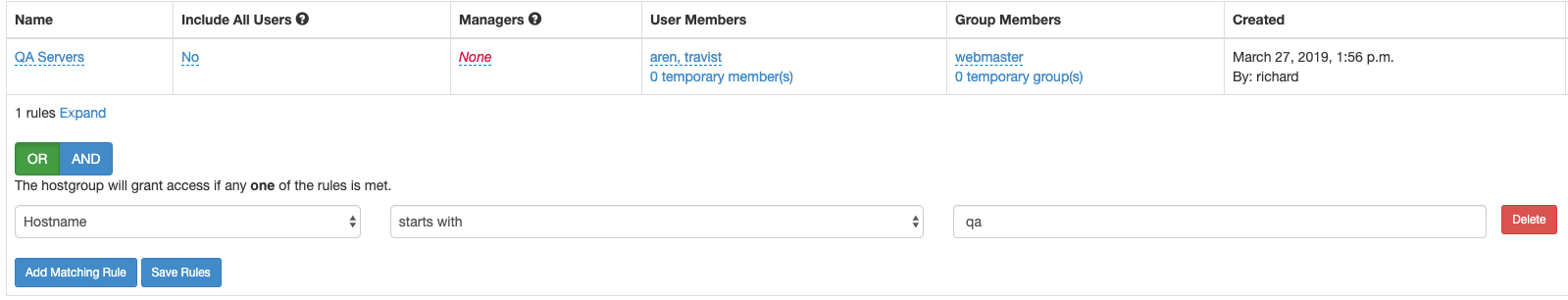 How to filter hosts in an RBAC system?